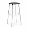 Virco 120 Series Adjustable Stool From 19" to 27" with Steel Glides - Black Seat 1201927SG